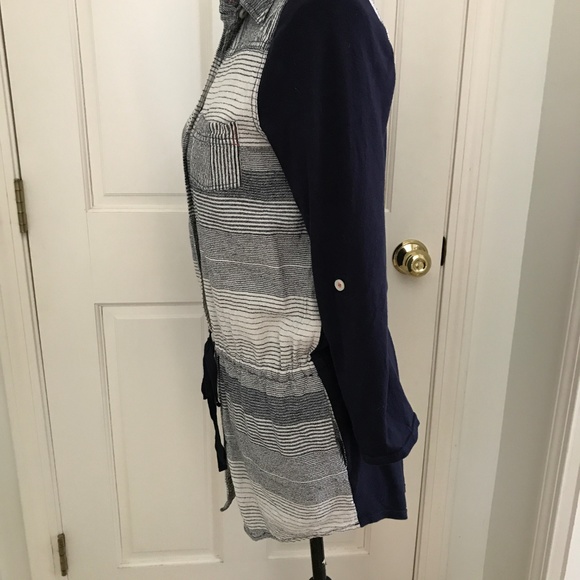 Anthro 9 H15 STCL Striped Linen Cotton Tunic small - Picture 3 of 7